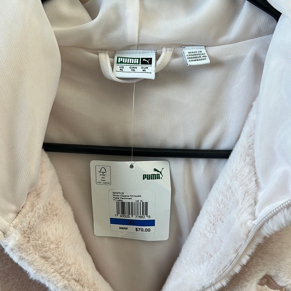 Puma Cream Fleece Hoodie - Picture 2 of 3